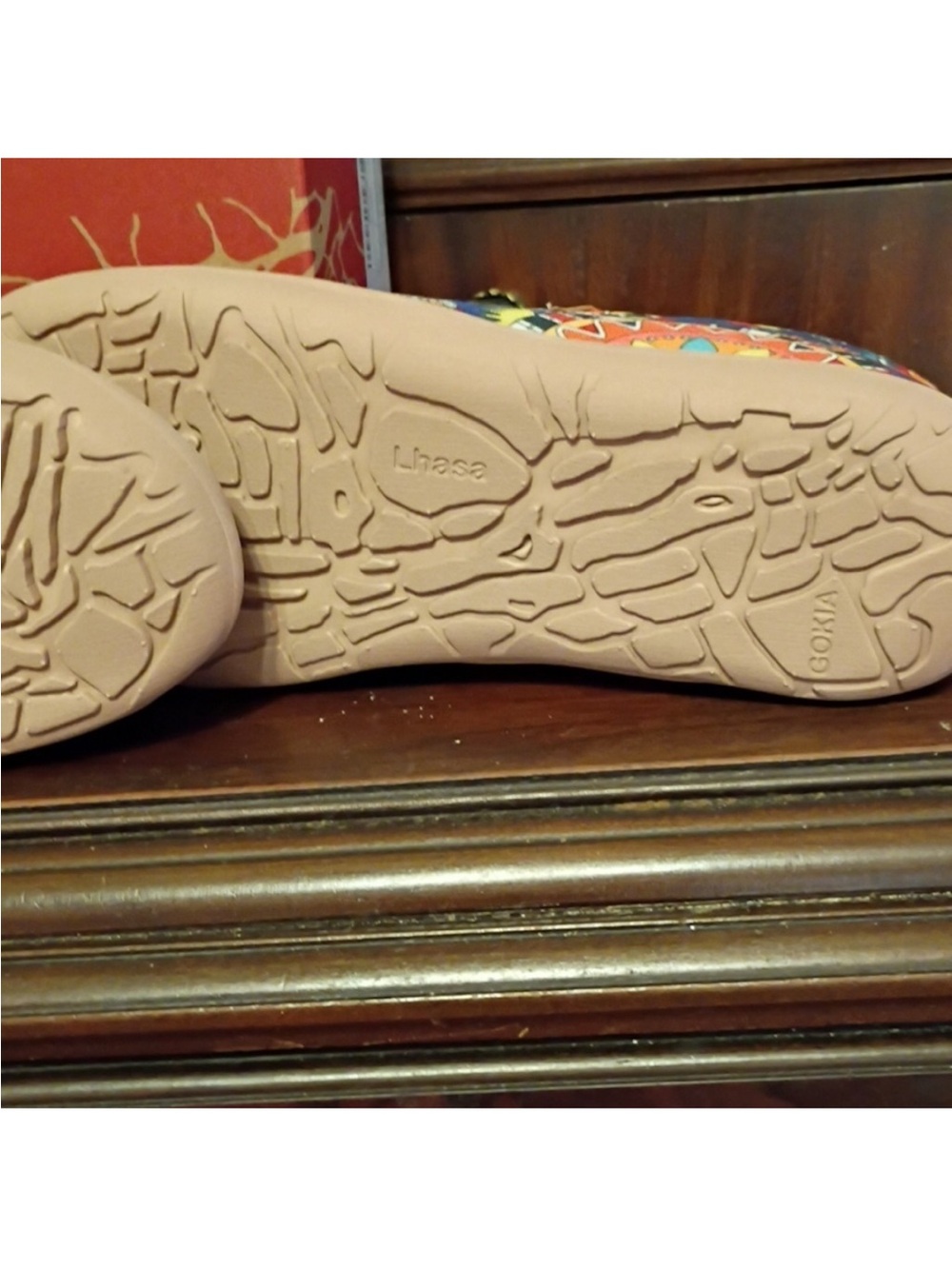 Multicolor Patterned Slip-On Flats - Picture 8 of 9
